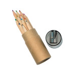 Set di 12 matite in legno colorate a sezione esagonale in co...