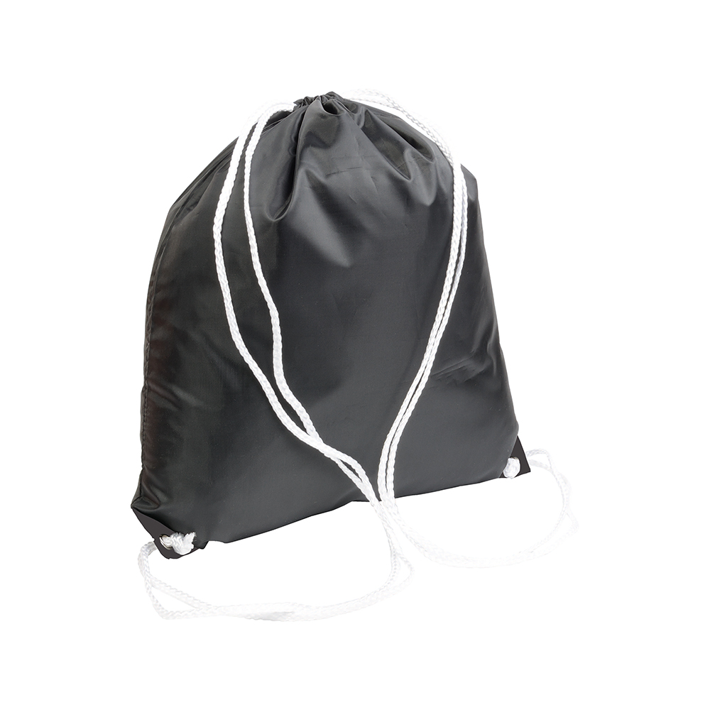 Zainetto nero in Polyester 210 T, manici colorati e angoli r...