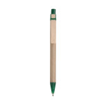 Penna a scatto, in cartoncino, con clip in legno