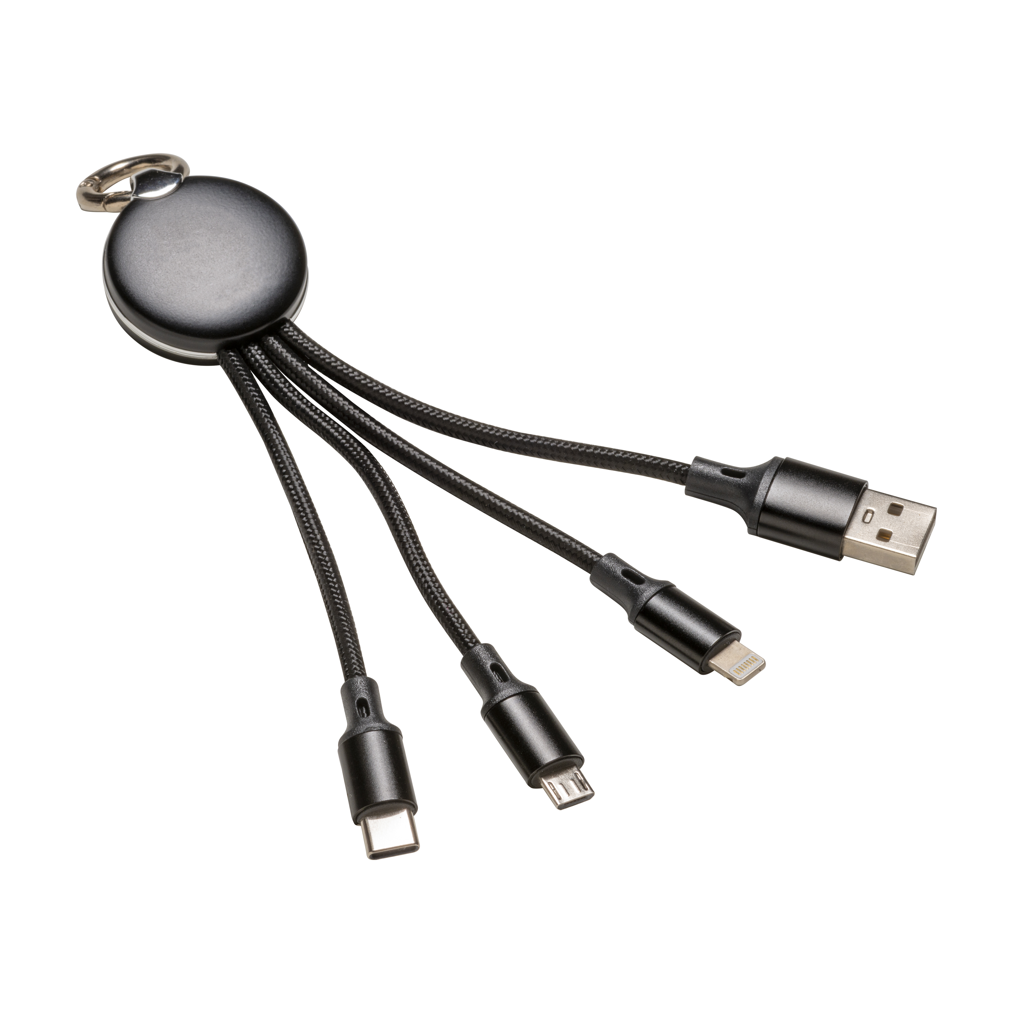 Set cavi micro USB, lighthing, type C con LED