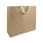 Shopper con soffietto in carta con interno in PP 140 g/m2, m...