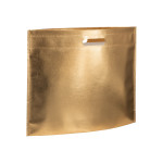 Shopper in TNT laminato metallizzata, manici corti
