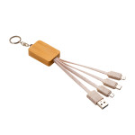 Cavo alimentazione usb-type c/lighting/micro usb con portach...