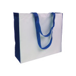 Shopper con soffietto colorato in poliestere 210D resistente...