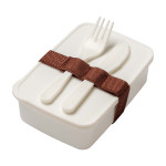 Porta pranzo in PP, con posate incluse. NON ADATTO ALLA LAVA...