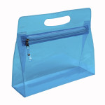Beauty in PVC trasparente con chiusura a zip e maniglia