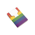 Block notes  in carta con copertina arcobaleno, foglietti ad...