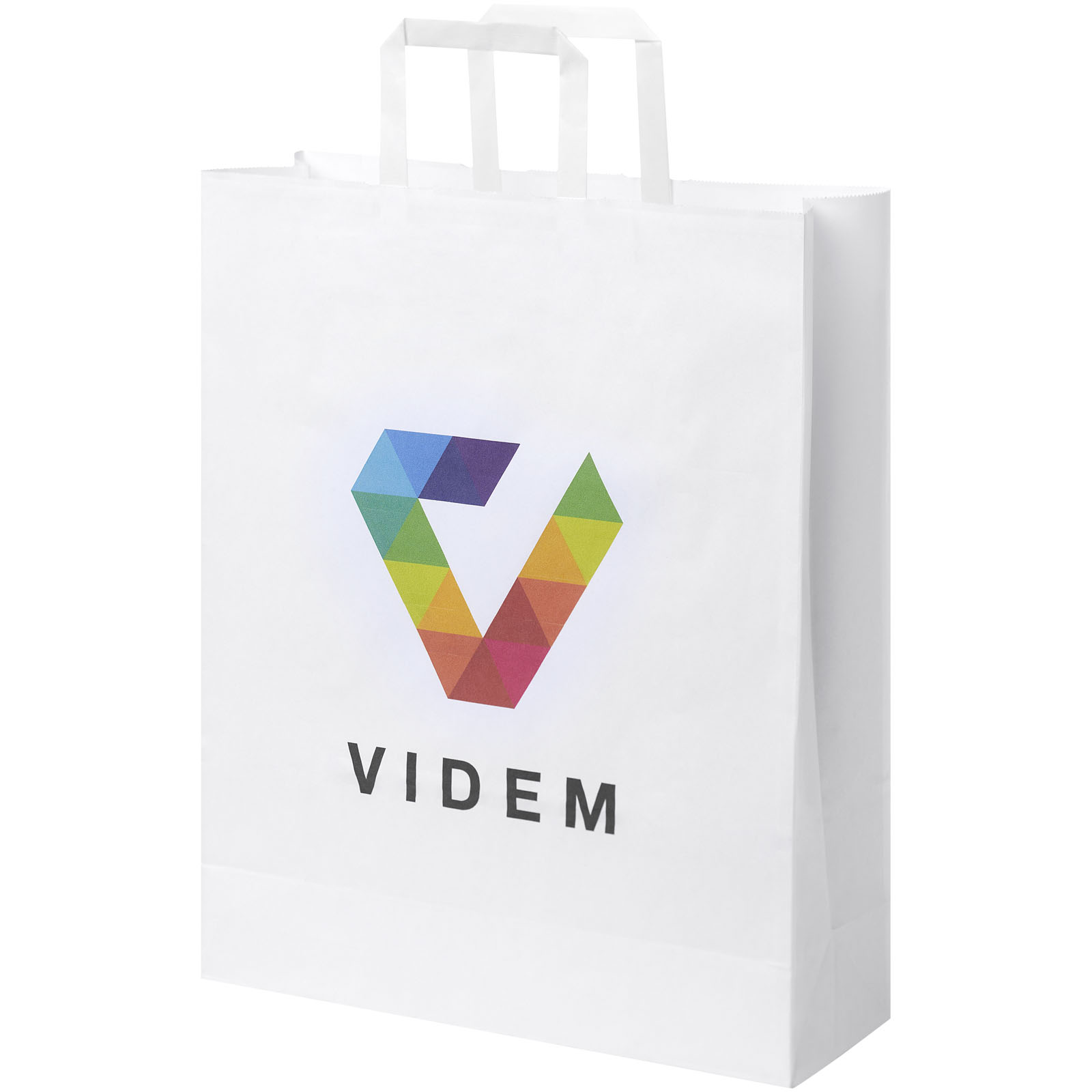 Sacchetto in carta kraft da 80-90 g/m2 con manici piatti - g...