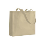 Shopper con soffietto in TNT 80 g/m2 termosaldato, manici lu...