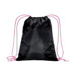 Zainetto nero in poliestere 210 T con chiusura a strozzo e c...