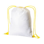 Zainetto bianco in poliestere 210 T con chiusura a strozzo e...